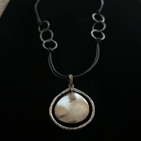 Silpada Leather Necklace with Sterling Silver Pendant - Picture 2 of 4